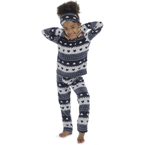 Kids girls soft fleece twosie - soft,