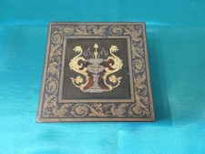 ANTIQUE CIGARETTE BOX WITH MAUCHLIN WARE MOSAIC INLAYS