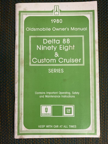 1980 oldsmobile owner manual - oldsmobile, owner's