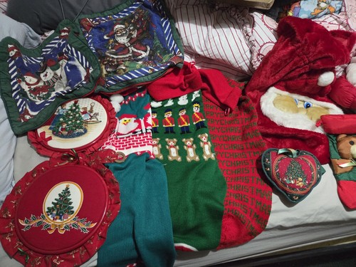 Vintage christmas stocking - vintage,