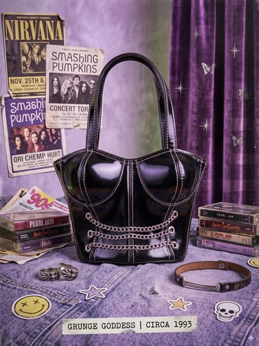 Y2k goth corset mini - y2k,