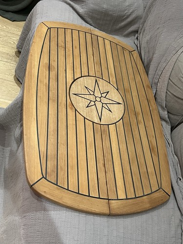 Marine boat solid wood table - marine,