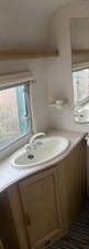 White Oval Sink with taps Caravan/Motorhome in good condition few marks in bowl