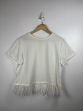 Coast Ivory Cream Feather Trim