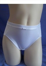 Ex Store white or black  ladies modal full knickers with bow 10 12 