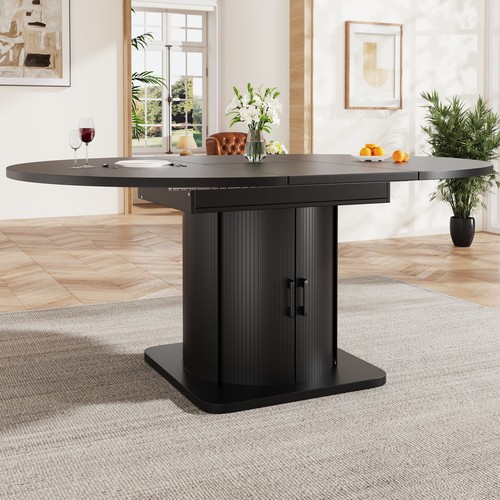 Round extendable dining - round, table