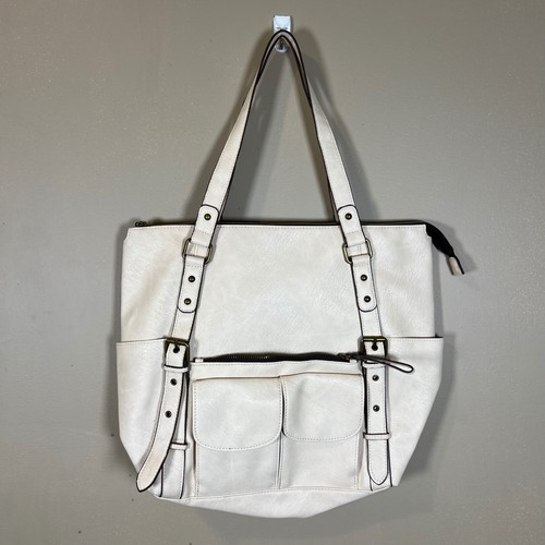 Cream faux leather multi - faux,