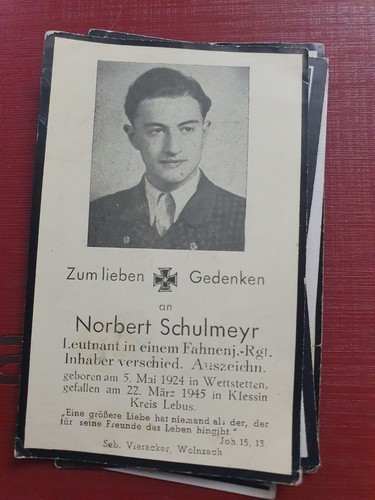 German ww2 death - ww2, notice/card
