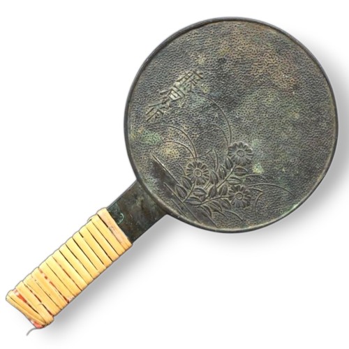 Japanese antique bronze mirror - japanese,