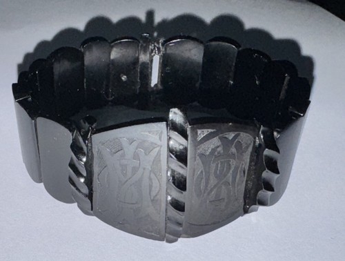 Victorian whitby jet bracelet - victorian,