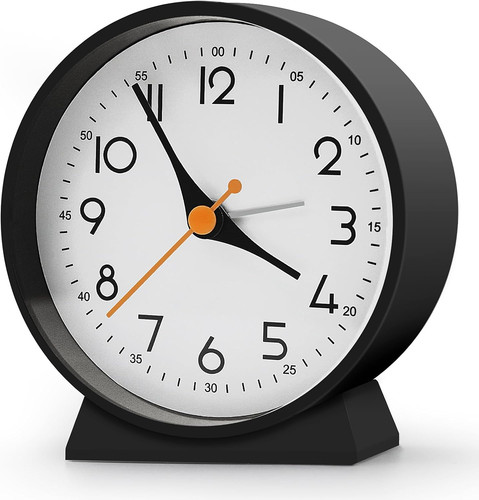 Analog alarm clock with - with, no
