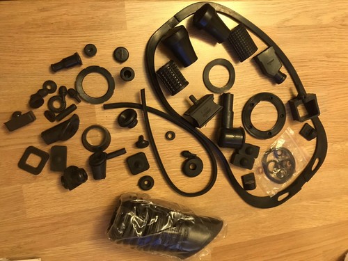 Vespa lml rubber kit - rubber, black