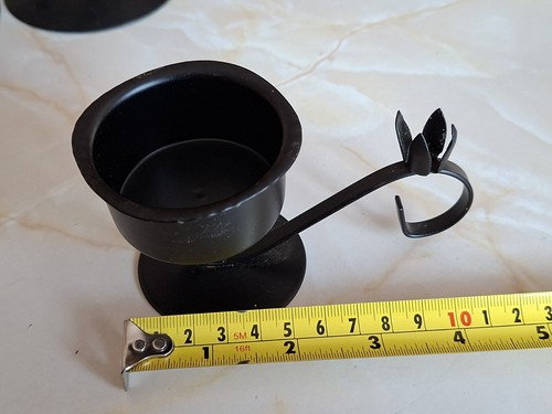 Candle holder black - black, metal
