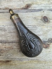 Antique  Patent Brass & Copper Powder Flask
