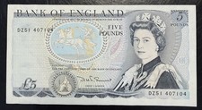 Old five pound - pound, note