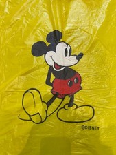 Vintage Mickey Mouse bright yellow plastic  rain poncho 