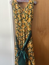 Vintage 1950s Dress Size 10 Yellow/green
