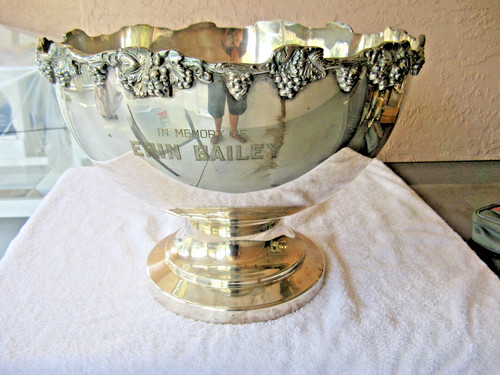 Large silverplated footed - silverplated,
