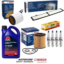 FOR BMW 1 SERIES 118I SE MK1 FL E87 2.0 PETROL BOSCH FILTER SERVICE KIT & 5L