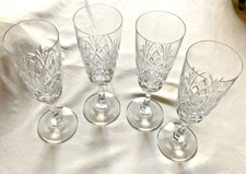 SET OF 4x WATERFORD CRYSTAL CHAMPAGNE FLUTES/GLASSES   ASHLING CUT