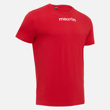 Macron Men's Football T-Shirt (Size XL) MP 151 Training Red Logo Top - New