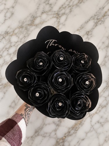 Handmade black eternal rose - 9,