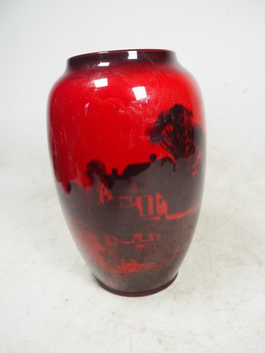 Royal doulton flambe vase - doulton,