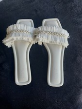 Ladies White Flip Flops