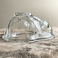 Vintage Clear Glass Rabbit / Bunny Jelly Dessert Mould
