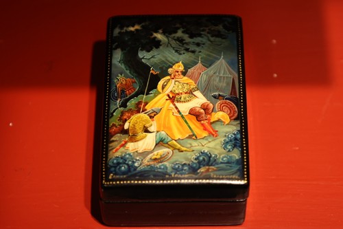 Russian lacquer box - lacquer,