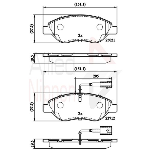 Brake pads set - set, romeo