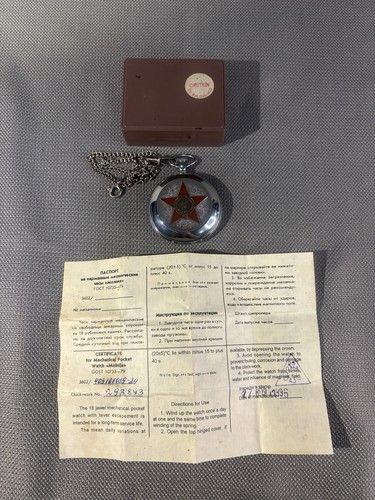 Molnija russian pocket watch - molnija,