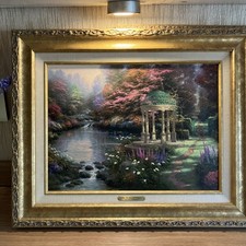 Thomas Kinkade The Garden Of Prayer 21 x 17 Inch Gold Frame