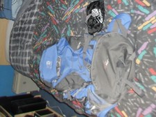 KARRIMOR SA1 MUNRO 65 BACKPACK/RUCK SACK BACK PACK RAINCOVER BLUE GREY