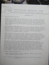 1971 Appalachian Mountain Club Canoe Trip Signup Letter w/Map Sudbury River (#1)