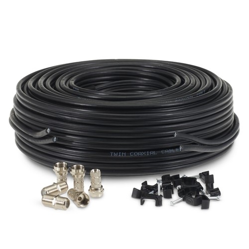 40m black twin satellite - black,
