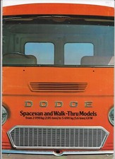 1977 Dodge Spacevan & KC Walk-Thru van brochure + Brief Technical Data booklet