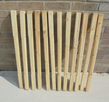 12 x Stair Balustrade Stop Chamfered Square 4cm x 89.5cm Pine Spindles.