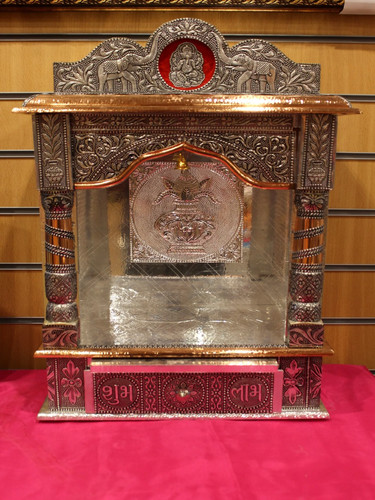 Oxidised silver open mandir - mandir, 15
