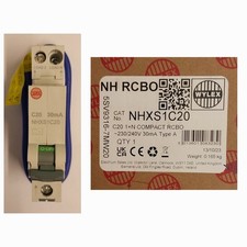 WYLEX RCBO NHXS1C20 TYPE C