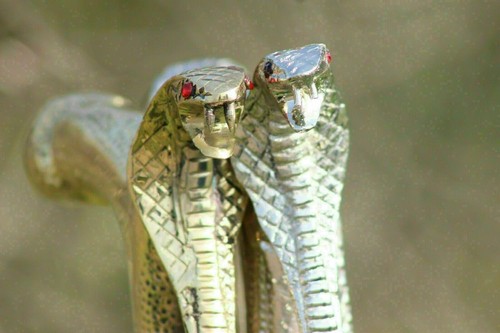 Antique vintage brass snake - antique,