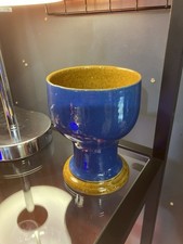 Vintage Stoneware Wine Goblet