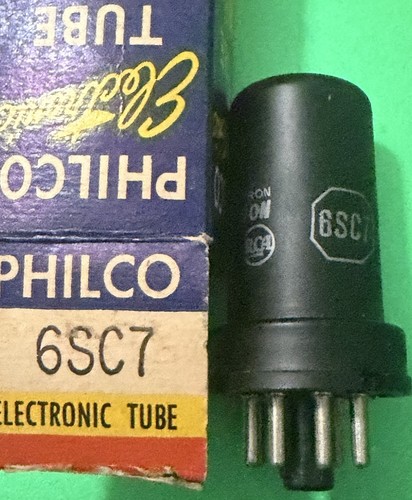 6sc7 metal rca twin triode - 6sc7,