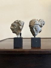 Ancient Indian Carved Stone Heads of Deity, AD200, 11cm mounted
