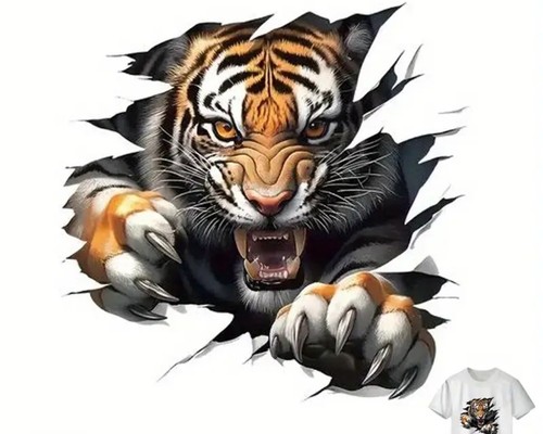 Tiger large dtf - tiger, 3d