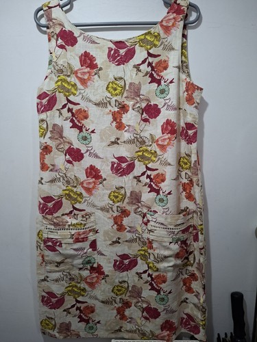 Next linen mix floral - floral, dress