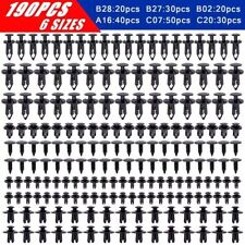 190PCS Car Body Plastic Auto Fasteners Push Trim Clips Pin Rivet Bumper Kits