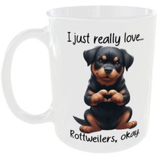 LOVE ROTTWEILERS MUG HEART DOG