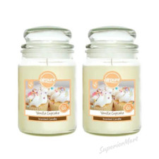 2x Large Scented Candles Glass