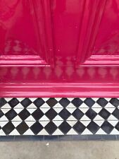 Victorian Black Square Tiles Reclaimed Antique x1 (Craven Dunhill & co) 2¼"x2¼"